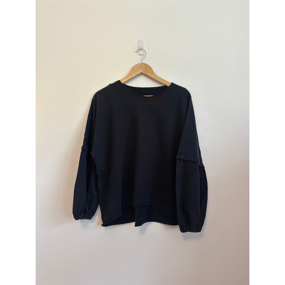 Planet Billow Sleeve Sweatshirt in Black Cotton | Size 1